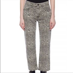 ALL SAINTS | Leopard Ava Denim Jeans Cropped Ankle Pants Women’s Size 27 (4)